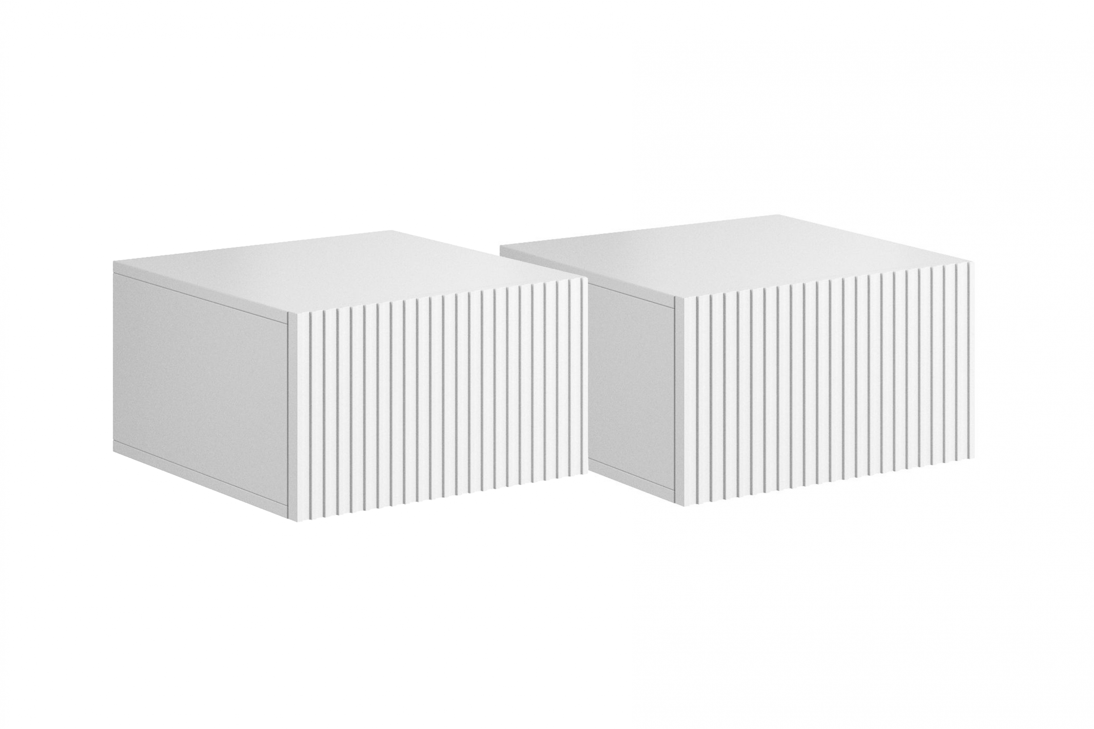 Sada závěsných nočních stolků Nicole 46 cm - bílá Komplet szafek nocnych Nicole 46 cm wiszacych - bílá