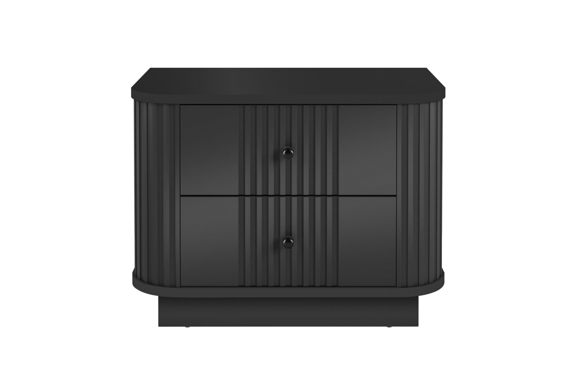 Sada nočních stolků Vesper 56 cm - černá / černé úchytky Komplet szafek nocnych Vesper 56 cm - černá / černá Úchytky