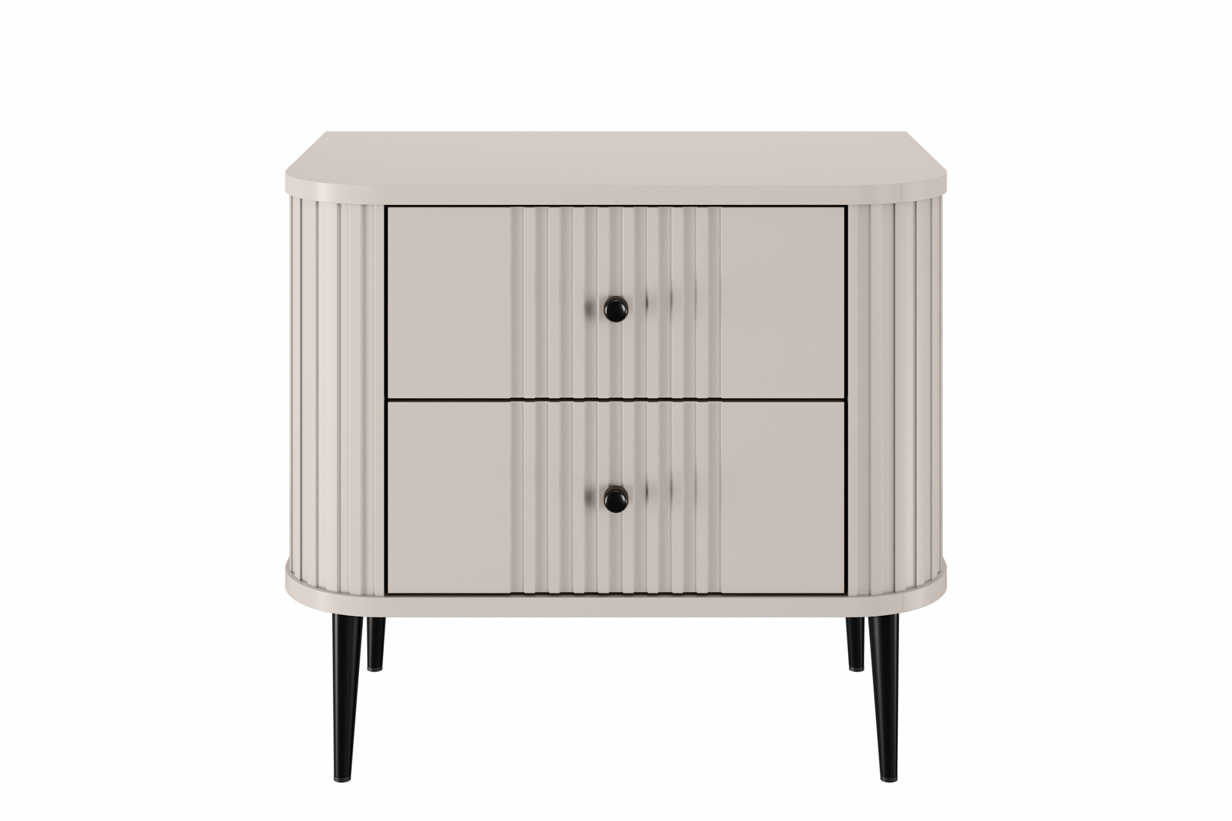 Set nočních stolků Vesper 56 cm - kašmírová / černé nohy Komplet szafek nocnych Vesper 56 cm - kašmír / černá Nohy