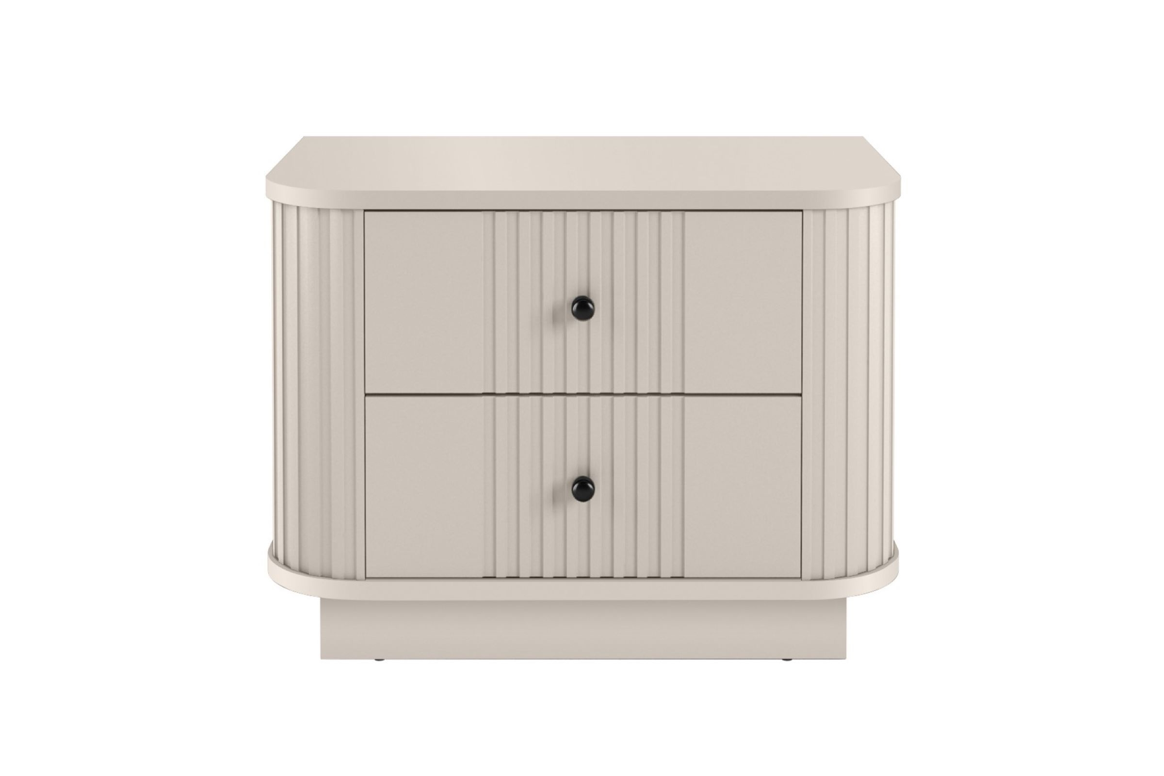 Sada nočních stolků Vesper 56 cm - kašmírová / černé úchytky Komplet szafek nocnych Vesper 56 cm - kašmír / černá Úchytky