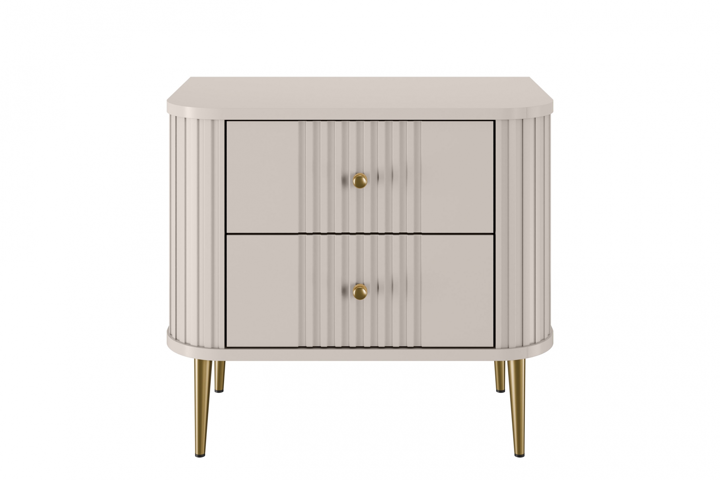 Set nočních stolků Vesper 56 cm - kašmírová / zlaté nohy Komplet szafek nocnych Vesper 56 cm - kašmír / zlote Nohy