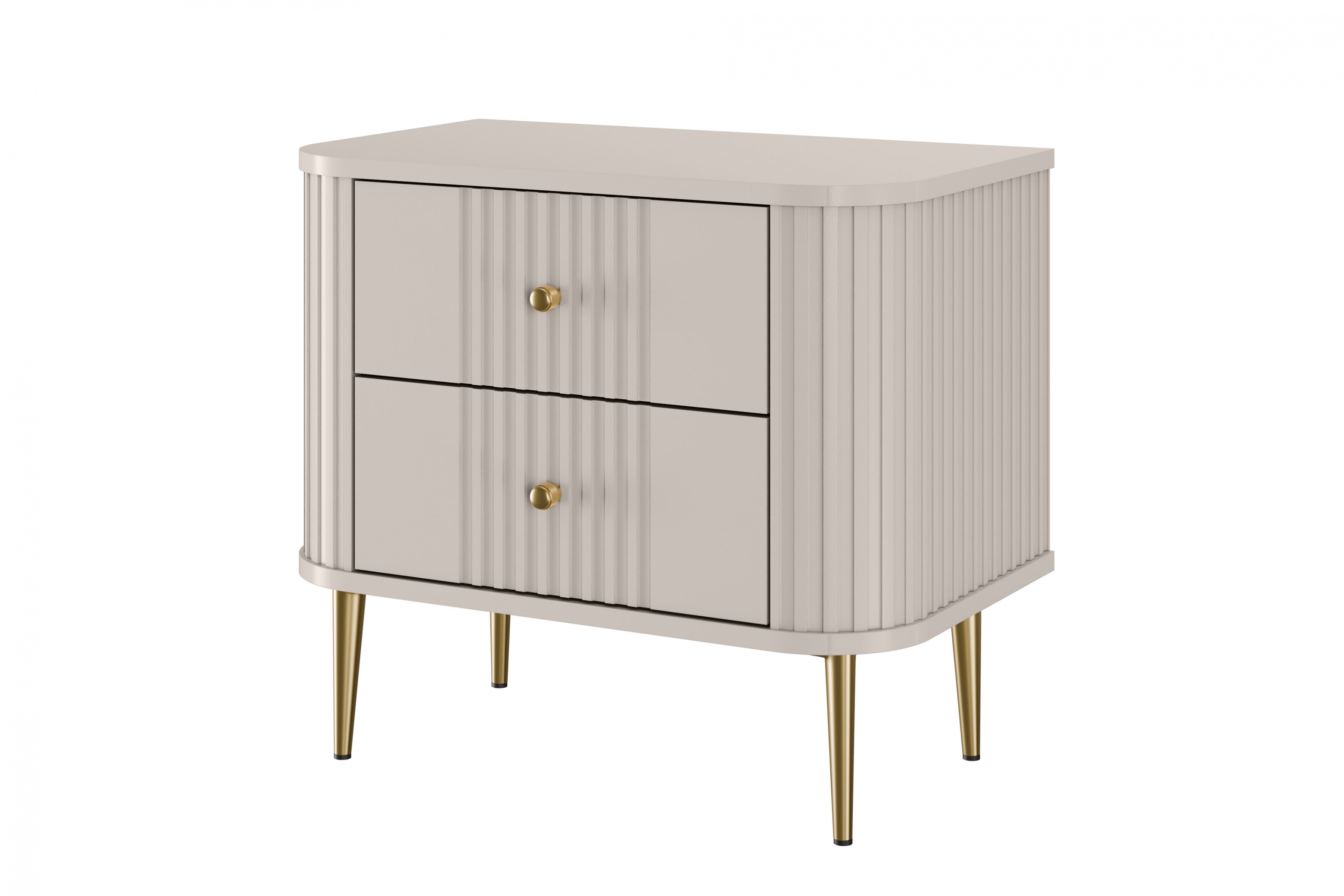 Set nočních stolků Vesper 56 cm - kašmírová / zlaté nohy Komplet szafek nocnych Vesper 56 cm - kašmír / zlote Nohy