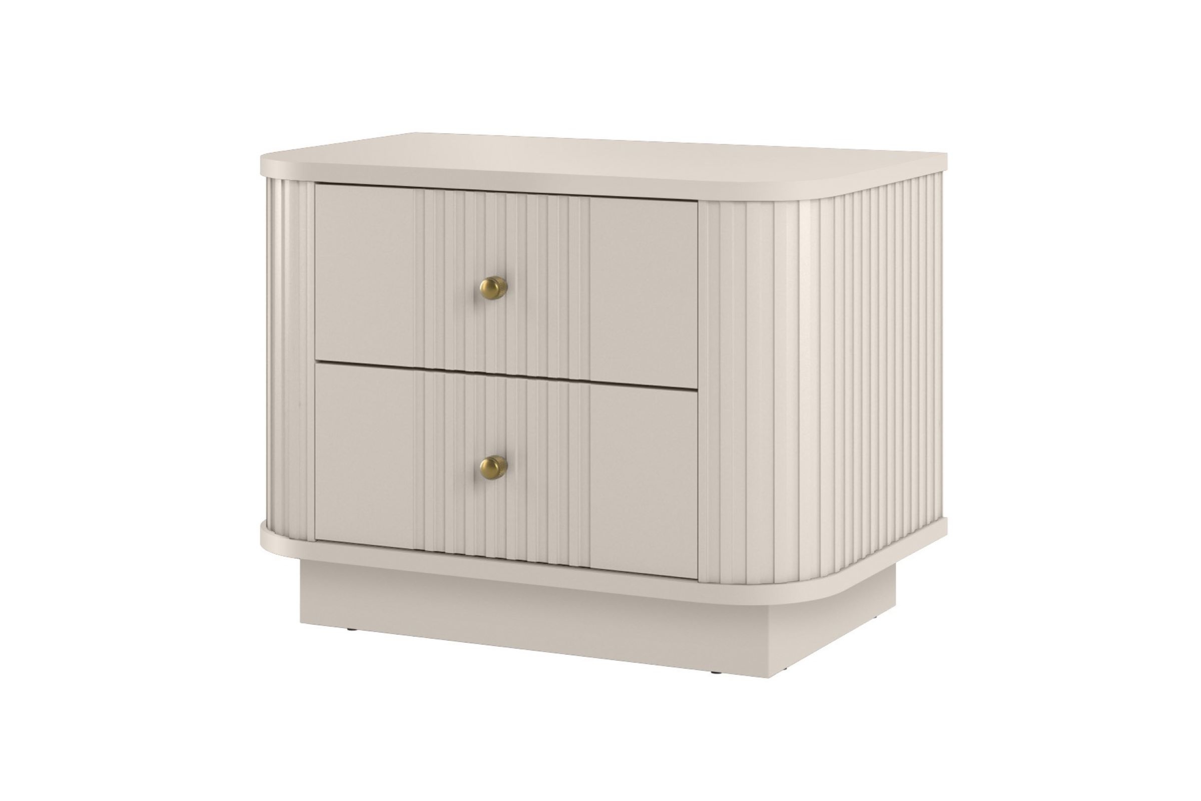 Sada nočních stolků Vesper 56 cm - kašmírová / zlaté úchytky Komplet szafek nocnych Vesper 56 cm - kašmír / zlote Úchytky