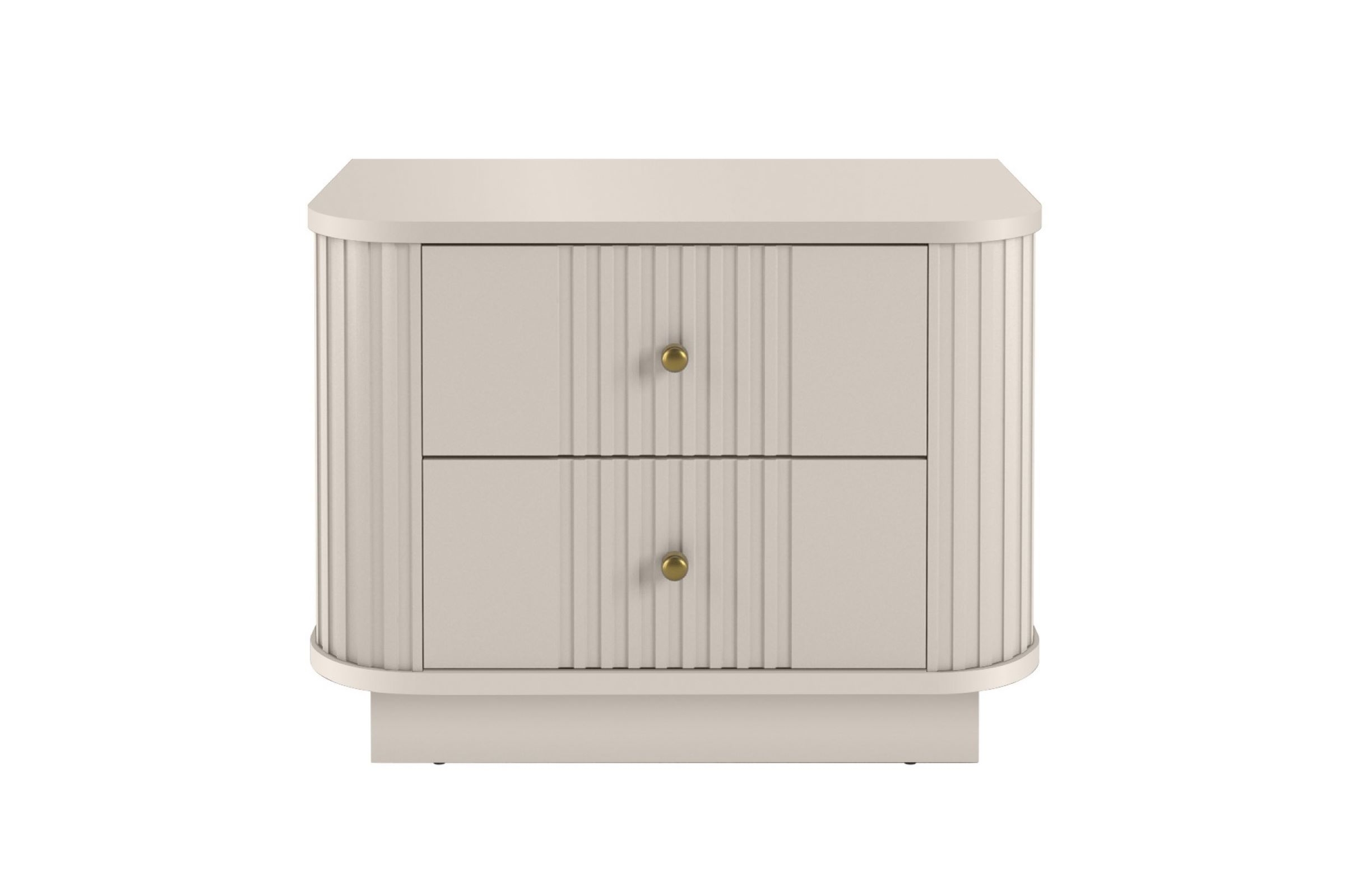 Sada nočních stolků Vesper 56 cm - kašmírová / zlaté úchytky Komplet szafek nocnych Vesper 56 cm - kašmír / zlote Úchytky