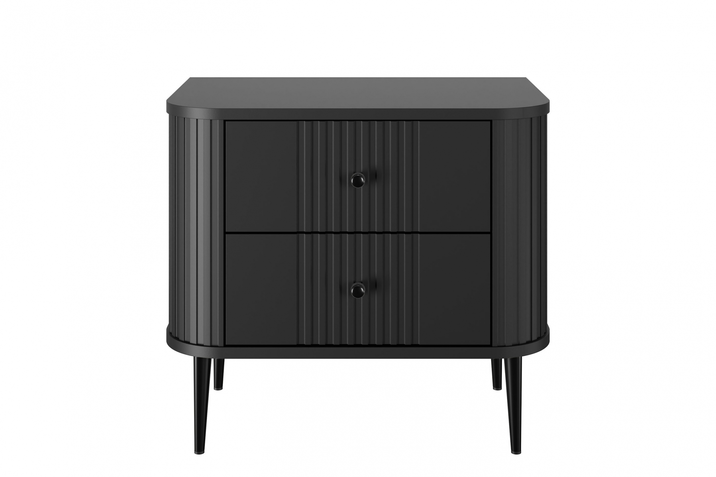 Set nočních stolků Vesper 56 cm - černá / černé nohy Komplet szafek nocnych Vespera 56 cm - černá / černá Nohy