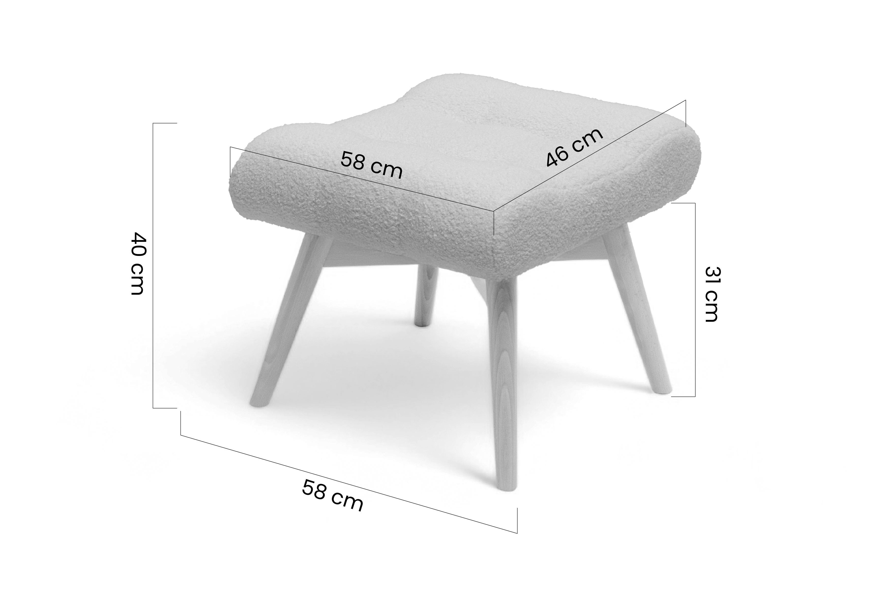 Zostava Ušiak Škandinávsky Nordic III Komplet Ušiak Škandinávsky Nordic - Kreslo z podnozkiem 
