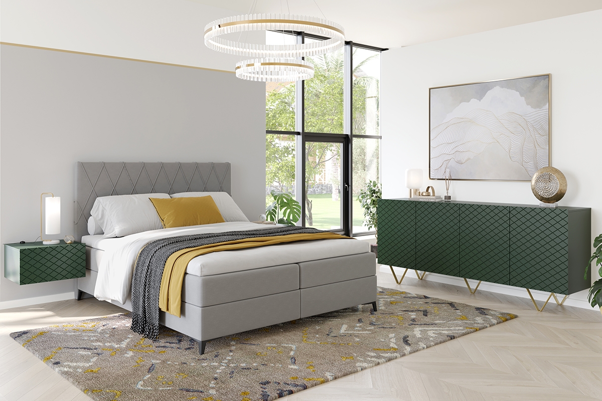 Sada 2 ks závesných nočných stolíkov Scalia 50 1SZ - labrador mat - Limitovaná ponuka Sada nástenných nočných stolíkov Scalia 50 1SZ 2 ks. - labrador mat - spálne so zeleným nábytkom