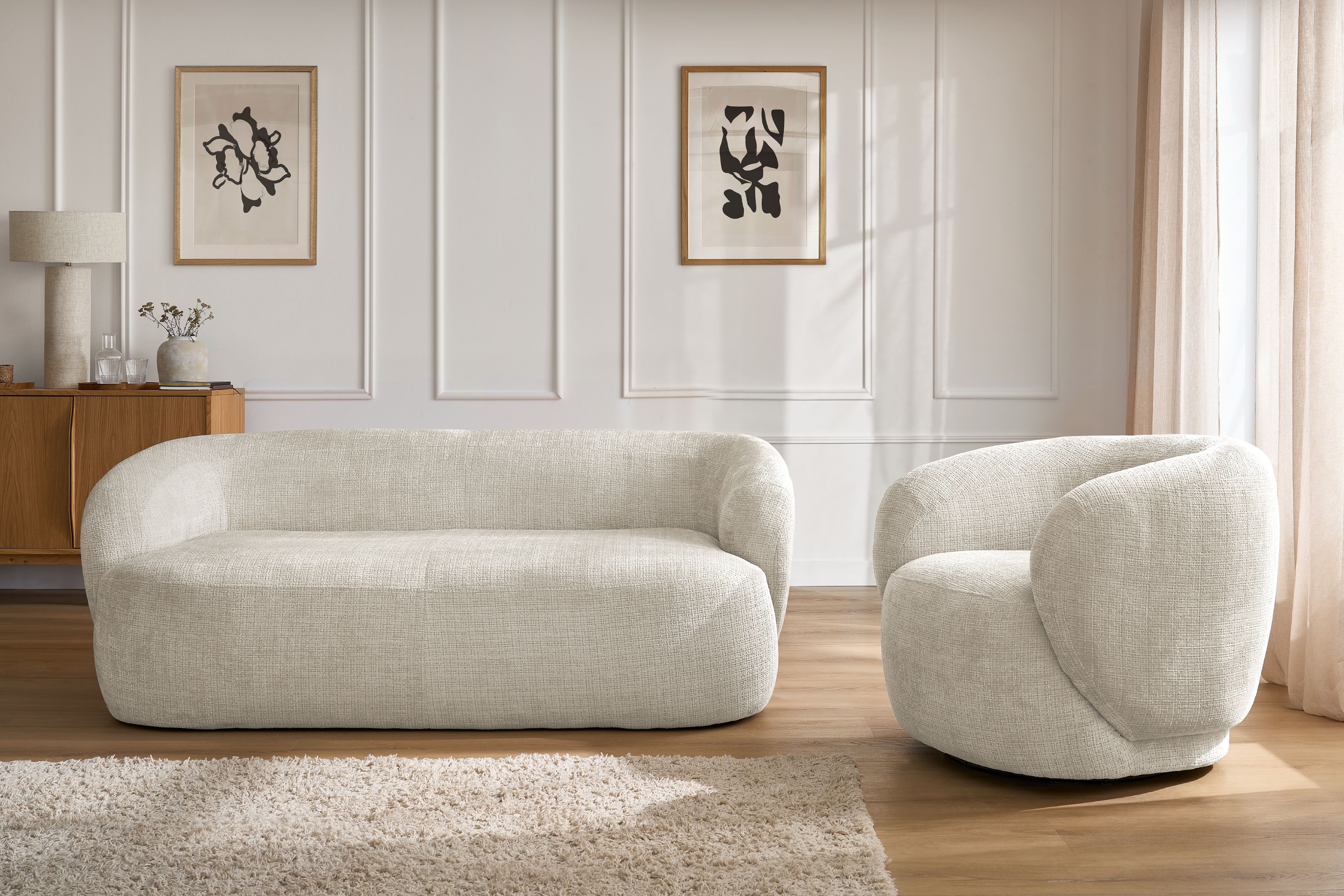 Čalouněný set Finezal - pohovka 2místná + křeslo Komplet čalouněná Pohovka Finezal 2-os + Křeslo