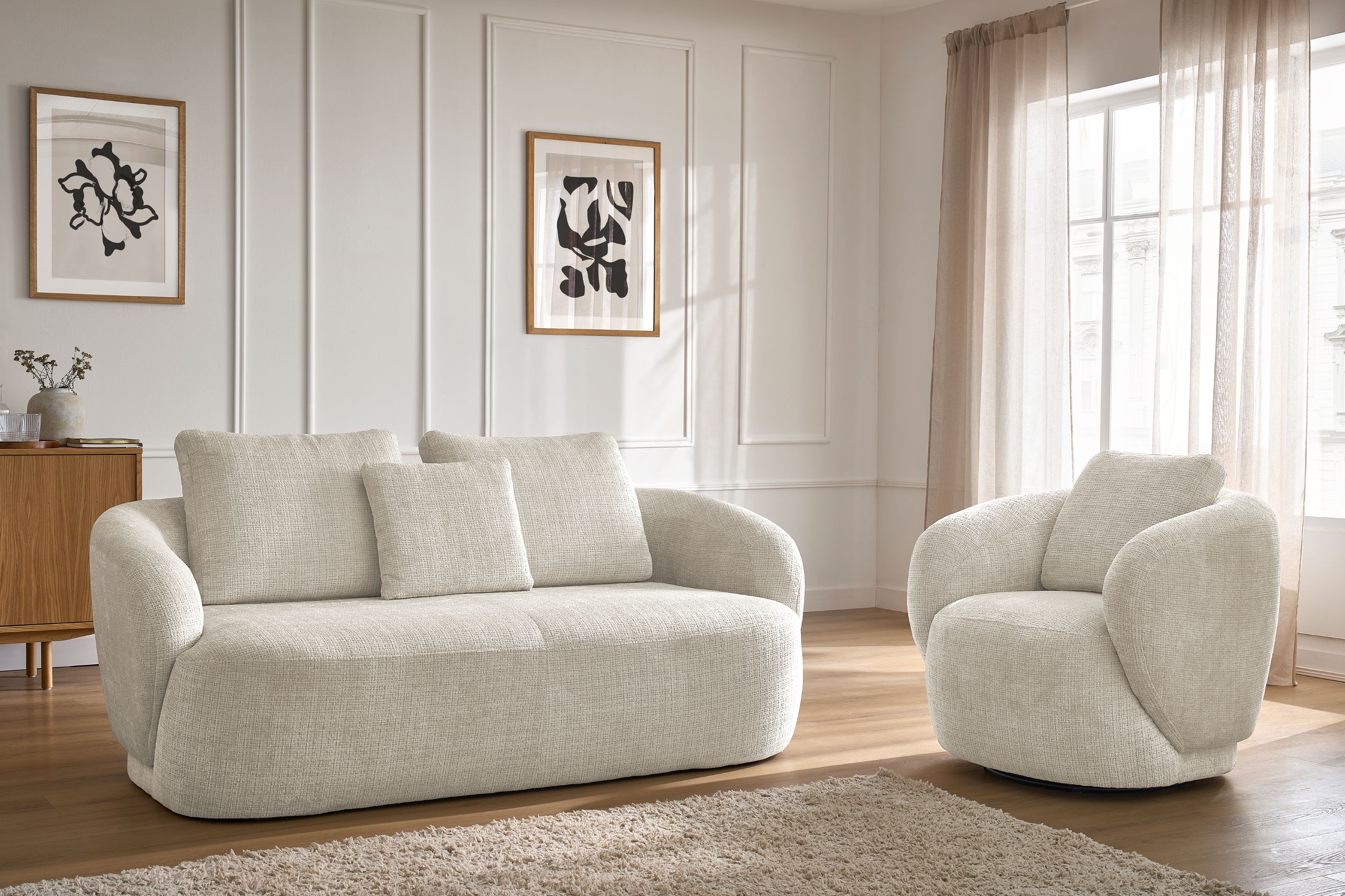 Čalouněný set Finezal - pohovka 2místná + křeslo Komplet čalouněná Pohovka Finezal 2-os + Křeslo