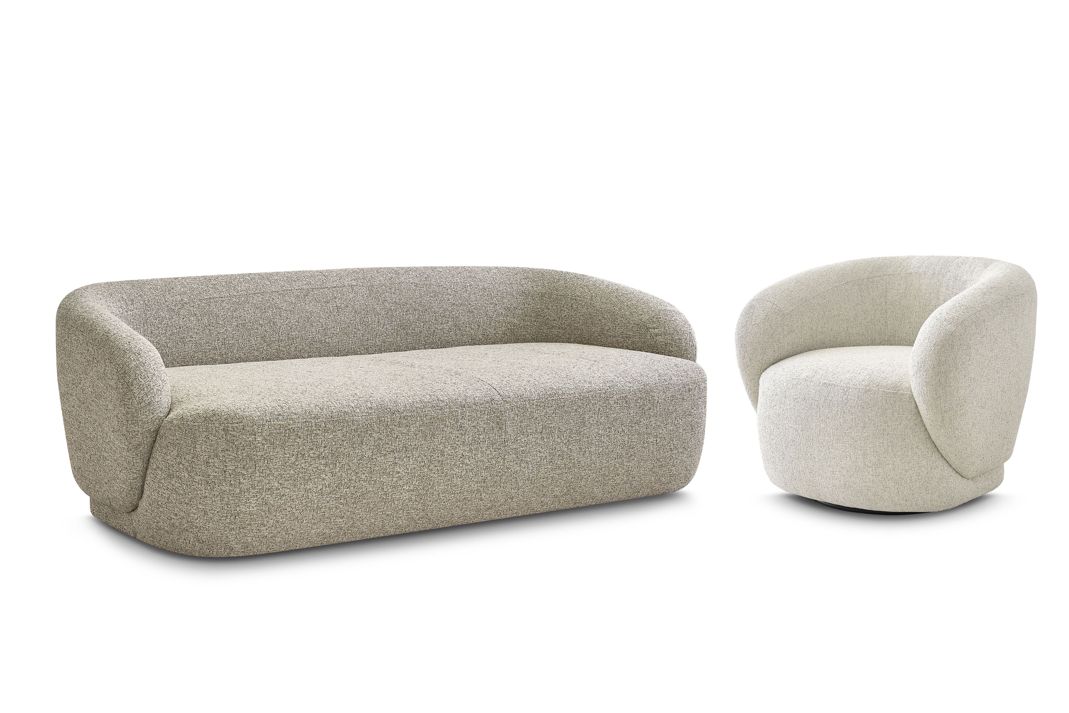 Čalouněný set Finezal - pohovka 3místná + otočné křeslo Komplet čalouněná Pohovka Finezal 3-os + Křeslo obrotowy