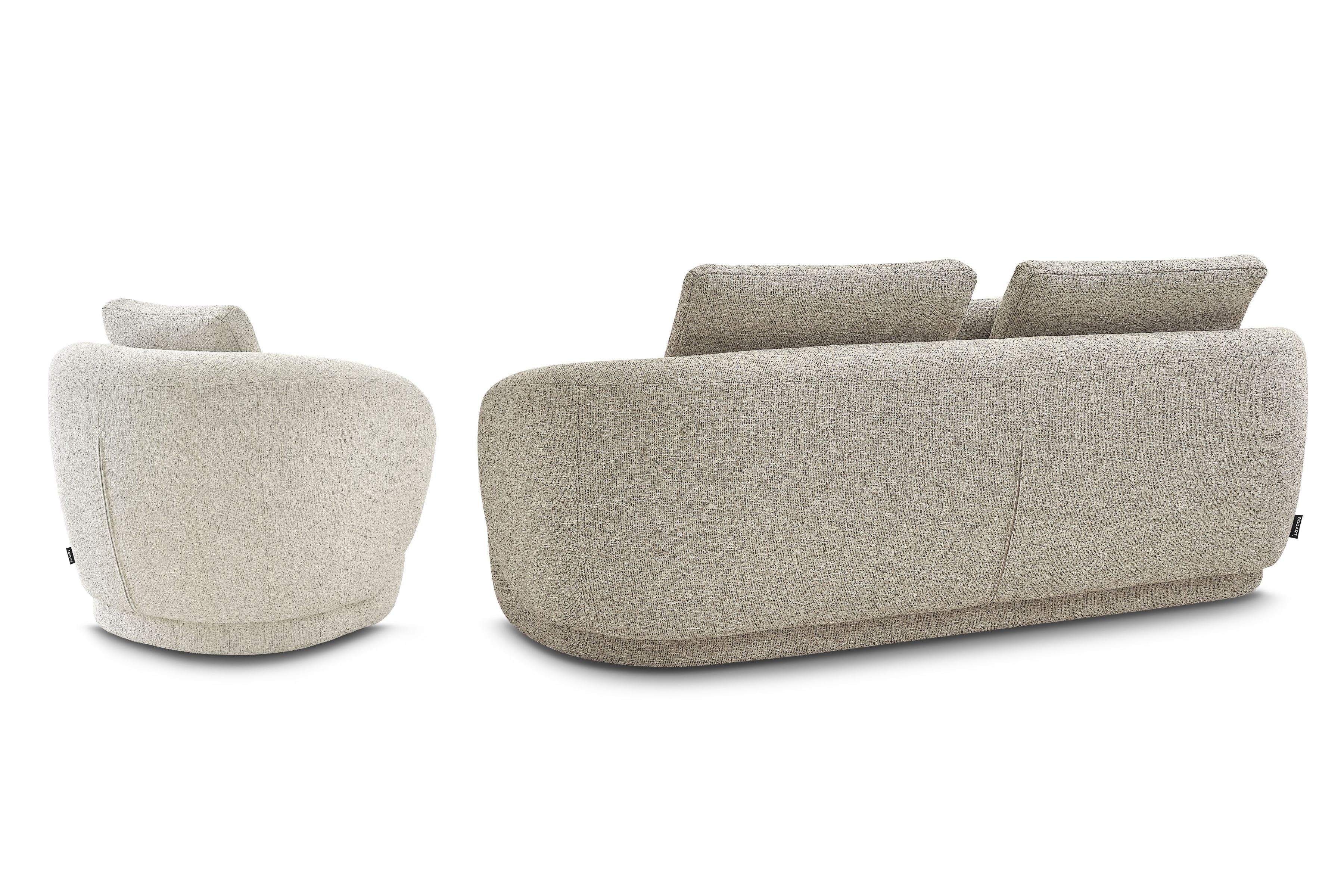 Čalouněný set Finezal - pohovka 3místná + otočné křeslo Komplet čalouněná Pohovka Finezal 3-os + Křeslo obrotowy