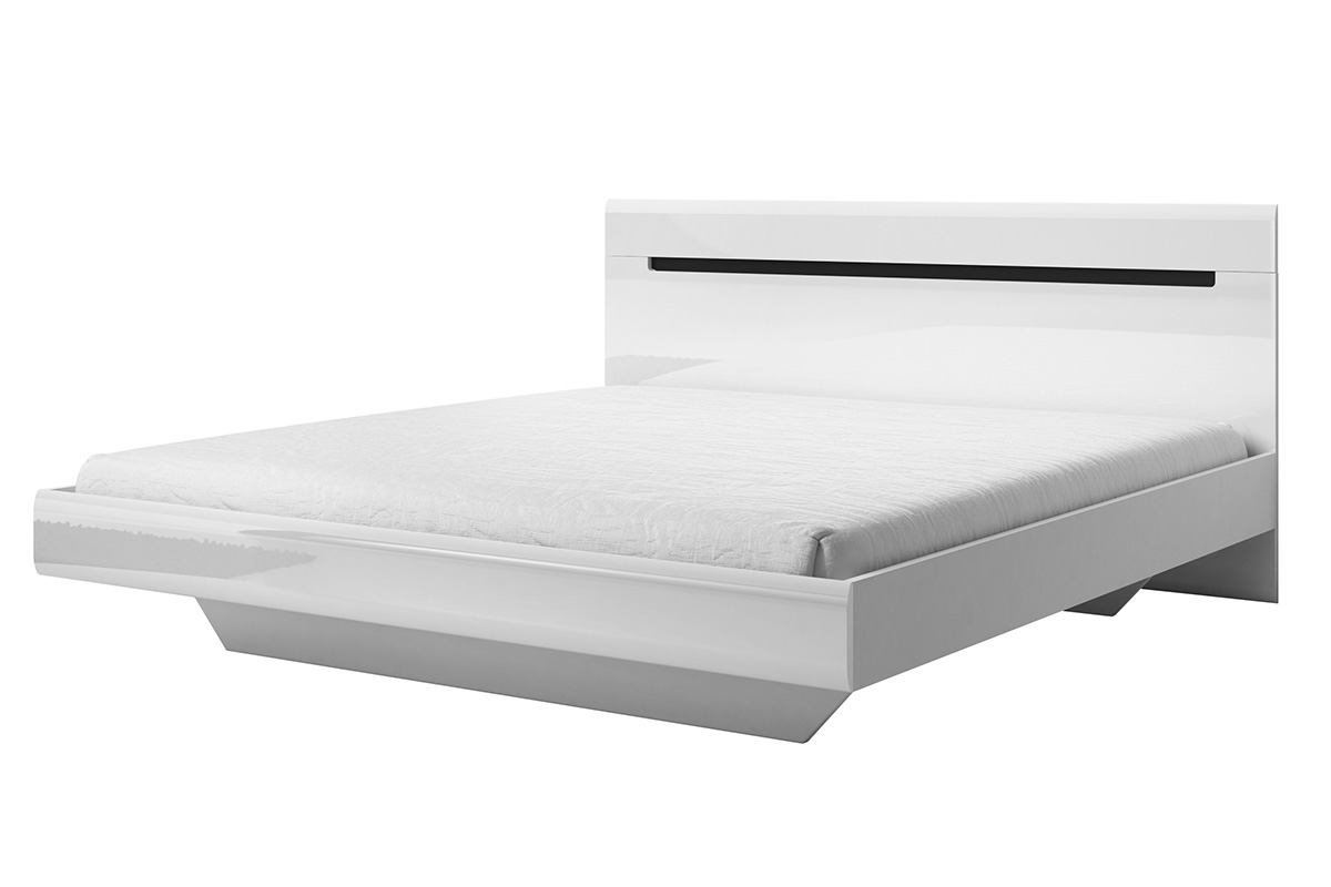 postel do ložnice 180x200 Hektor 32 - Bílý lesk biale postel do ložnice