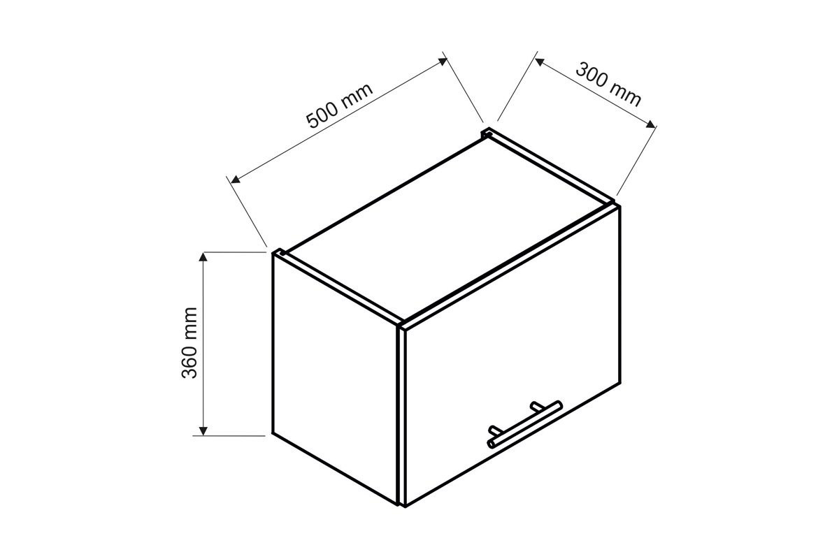 Irma W50 OKGR - Skříňka závěsná digestořová Skříňka s rozměry irma 