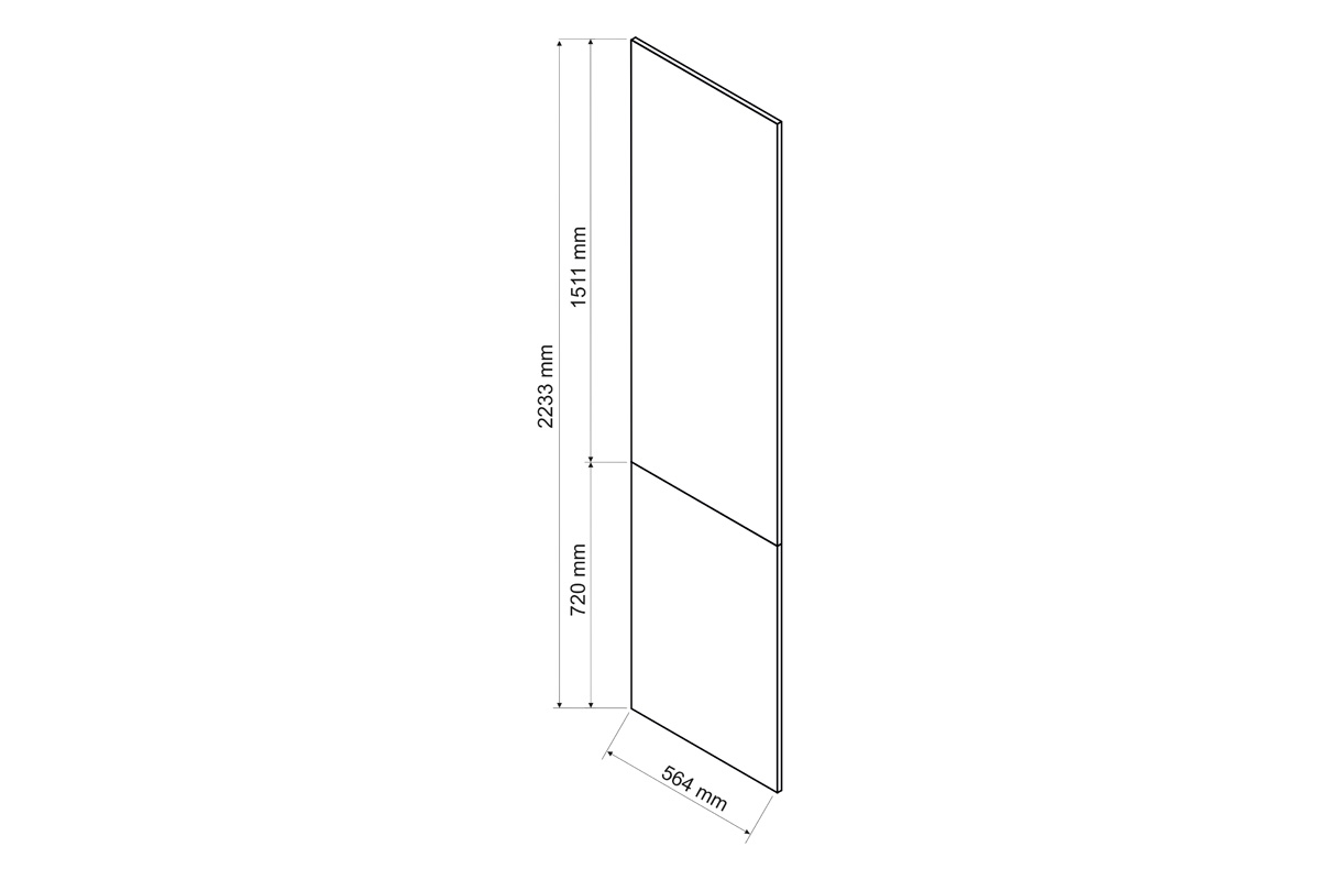 Irma Boční Panel 2233mm x 564mm - boční panel do skříňku regál panel boční irma 