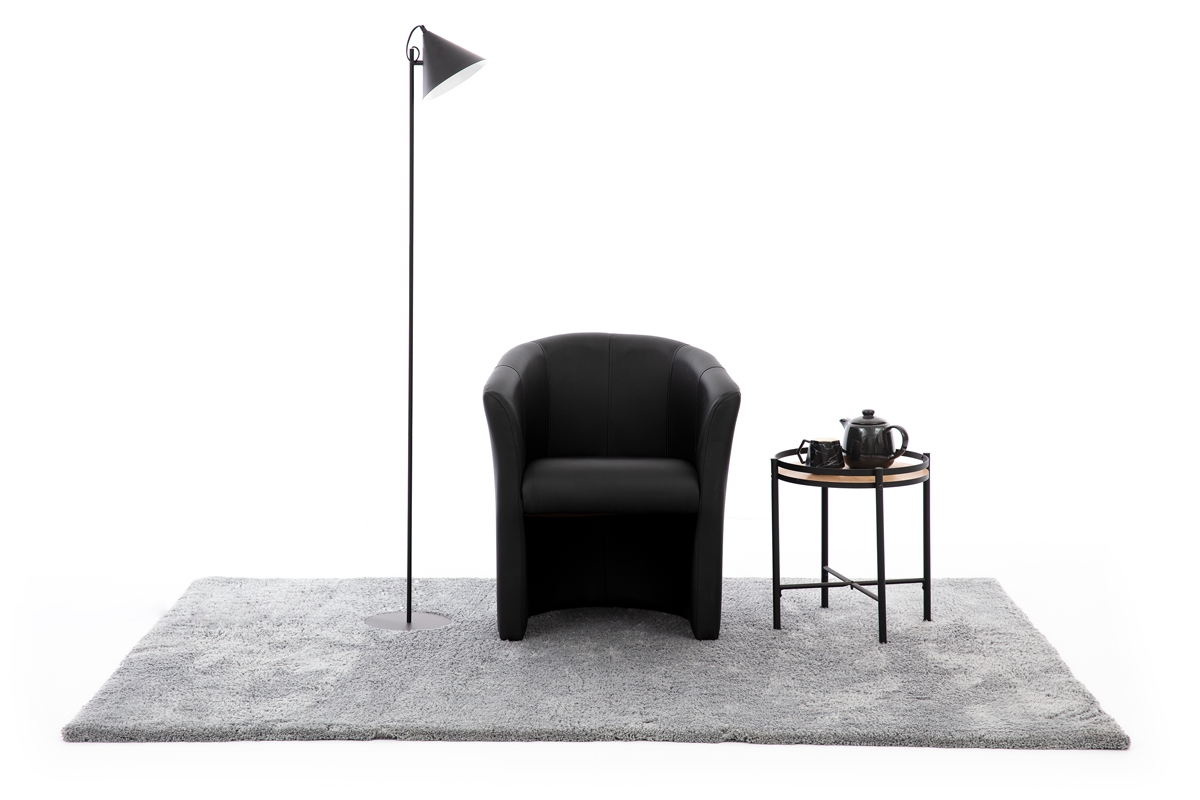 Noobis kárpitozott vödrös szék - fekete eco bőr Madrid 9100 Černé minimalistické Křeslo do obývacího pokoje 