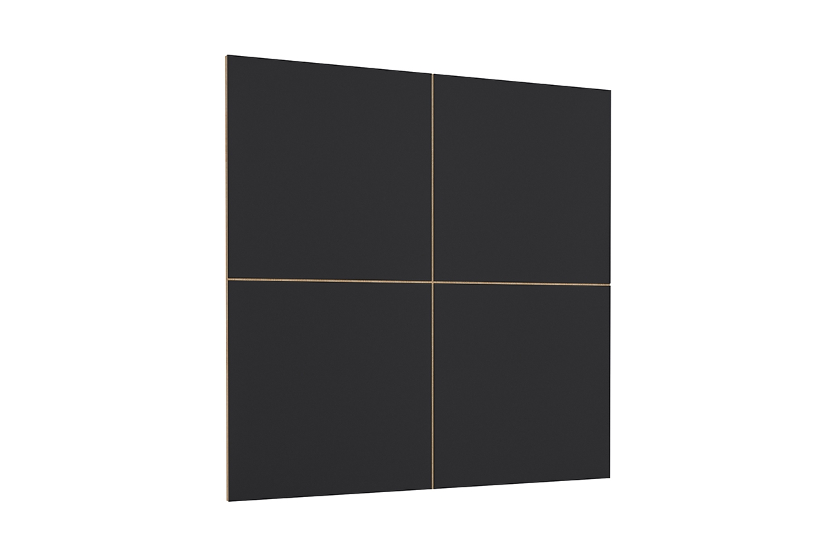 Komplet 4 ks.. paneli na sciane Celine - čierny mat Čierny panele na sciane