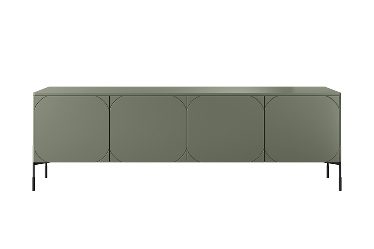 TV stolek Sonatia 200 cm čtyřdveřový - olivová TV skříňka čtyřdveřová Sonatia 200 cm - Oliva - předek