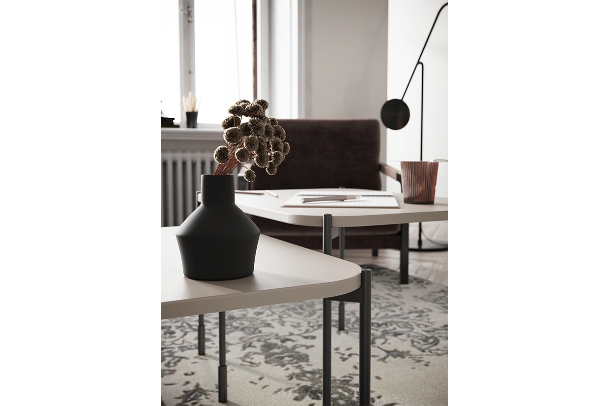 Kávový stolek Sonatia 70x50 - kašmírová Konferenční stolek prostokatny Sonatia 70 cm - kašmír - detal