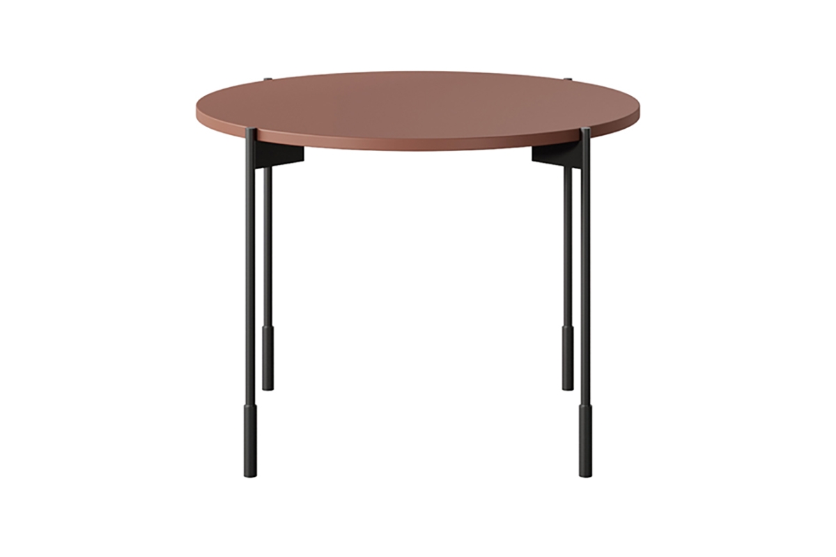 Kulatý kávový stolek Sonatia 60 cm - burgund konferenční stolek okragly Sonatia 60 cm - burgund - bok