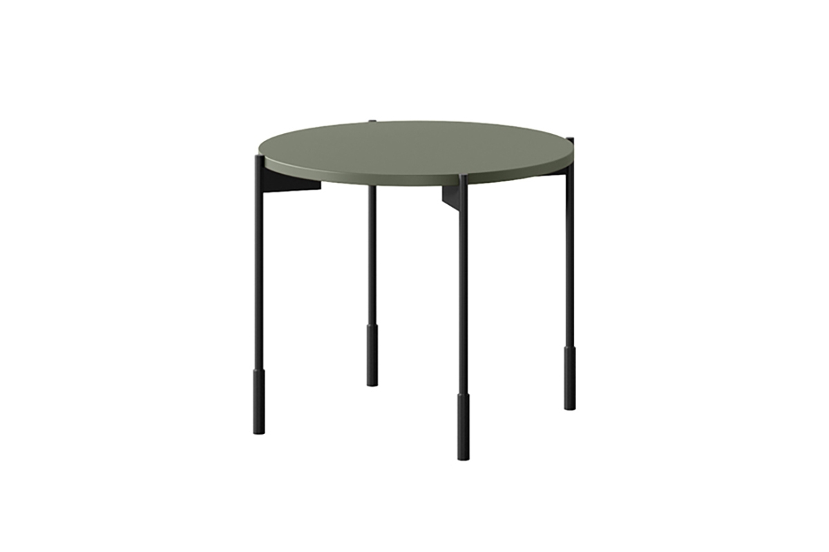 Kulatý kávový stolek Sonatia 45 cm - olivová stolik kawowy okrągły