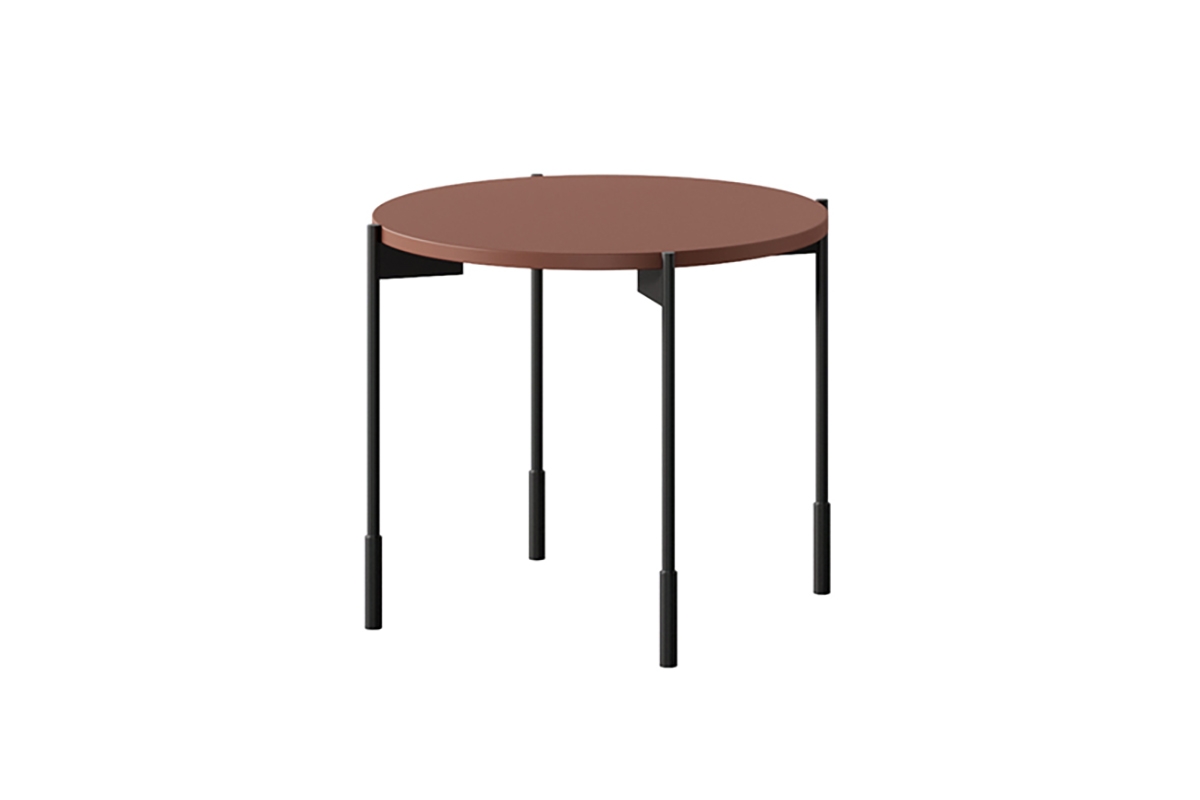 Kulatý kávový stolek Sonatia 45 cm - burgund stolik kawowy okrągły
