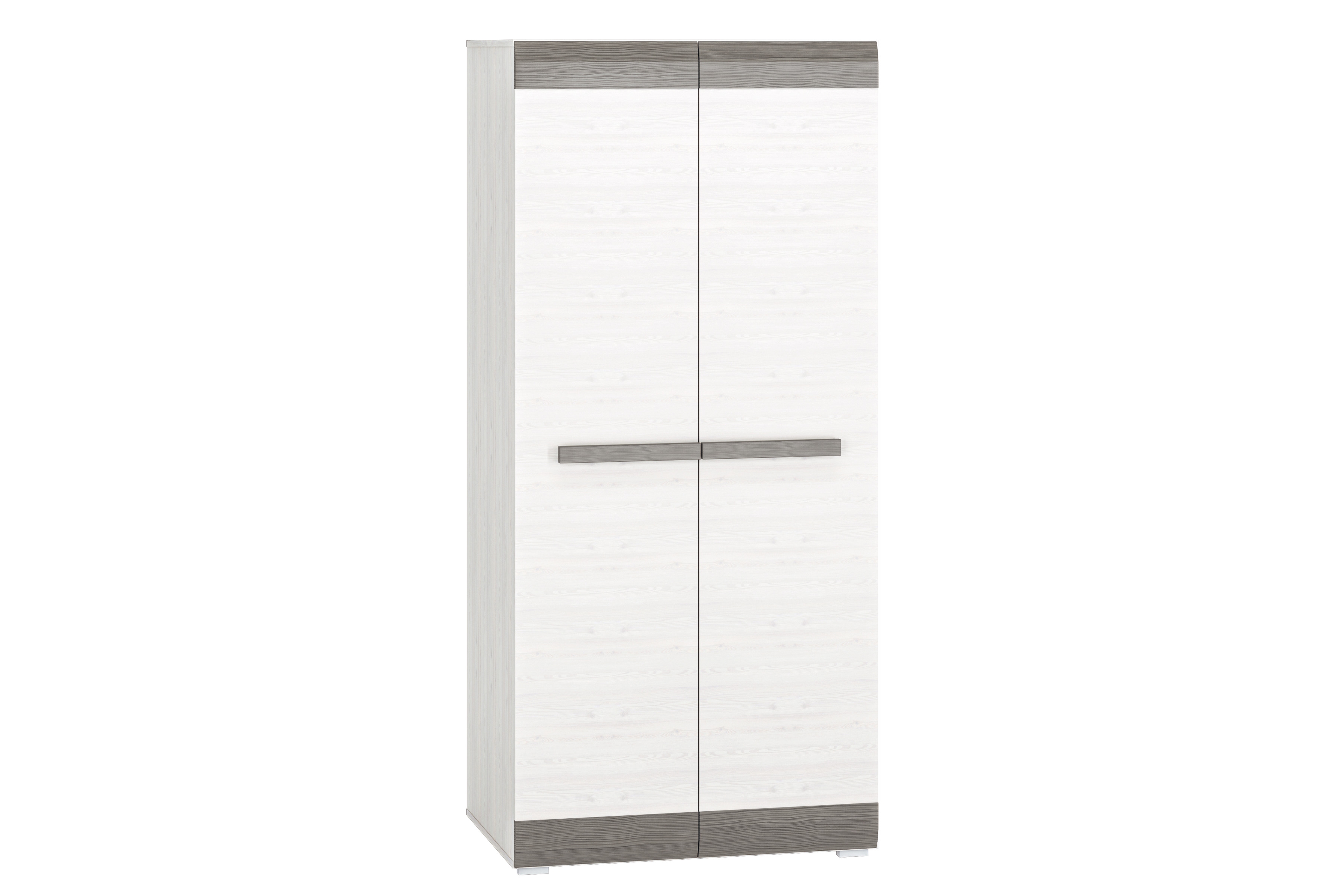 Blanco 01 kétajtós szekrény - 92 cm - hófenyő / new grey két ajto ruhásszekrény Blanco 01 - 92 cm - fenyőfa sniezna / new grey