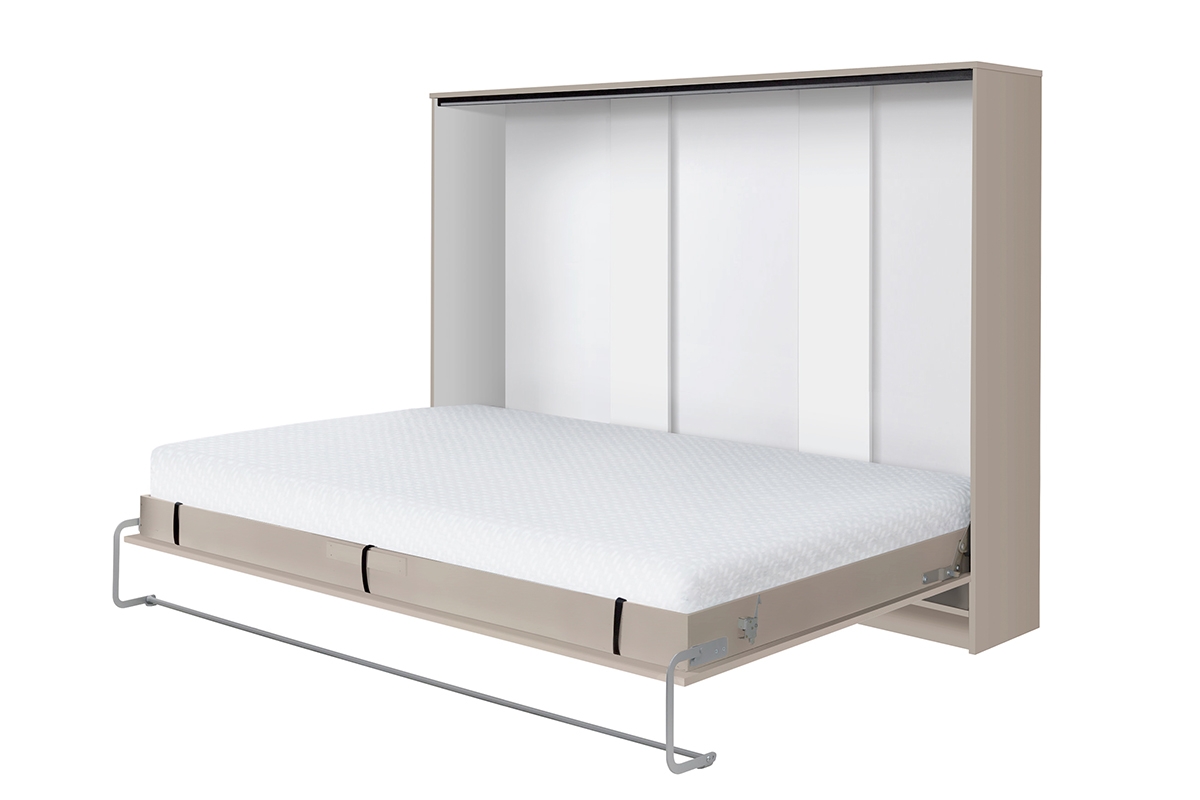 Sklápěcí postel horizontální 140x200 Basic New Elegance - congo / kašmír Sklápěcí postel béžový