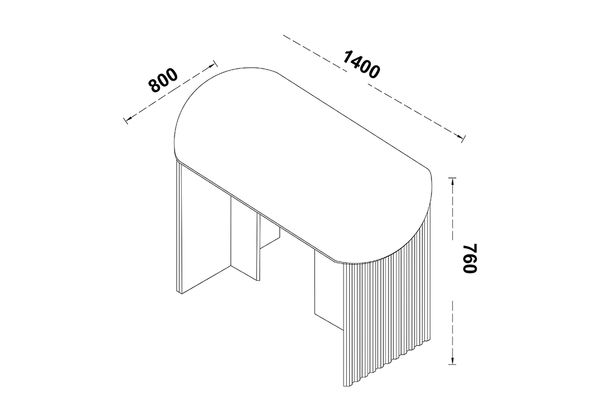Stůl do jídelny z lamelami Latte LE-STOL artisan/Černý Stůl Rozměry