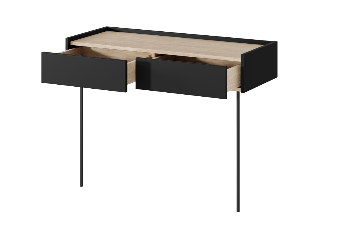 DESIN 2SZ modern sminkasztal / fésülködőasztal két fiókkal - matt fekete / nagano-tölgy DESIN 2SZ modern sminkasztal / fésülködőasztal két fiókkal - matt fekete / nagano-tölgy - belső
