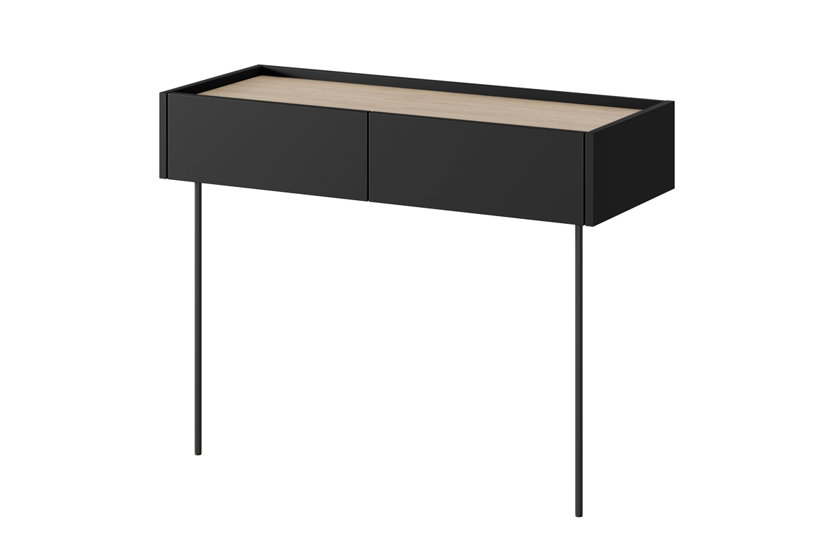DESIN 2SZ modern sminkasztal / fésülködőasztal két fiókkal - matt fekete / nagano-tölgy DESIN 2SZ modern sminkasztal / fésülködőasztal két fiókkal - matt fekete / nagano-tölgy