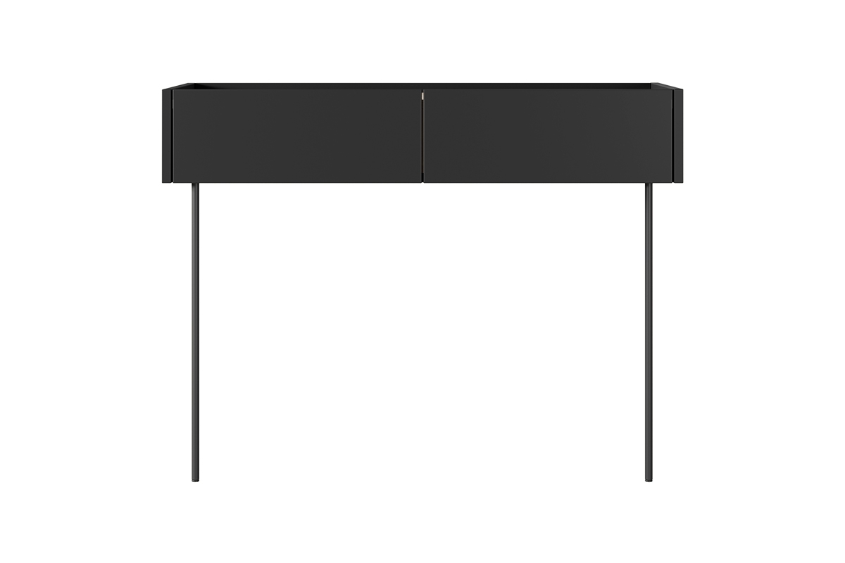 DESIN 2SZ modern sminkasztal / fésülködőasztal két fiókkal - matt fekete / nagano-tölgy DESIN 2SZ modern sminkasztal / fésülködőasztal két fiókkal - matt fekete / nagano-tölgy - elöl