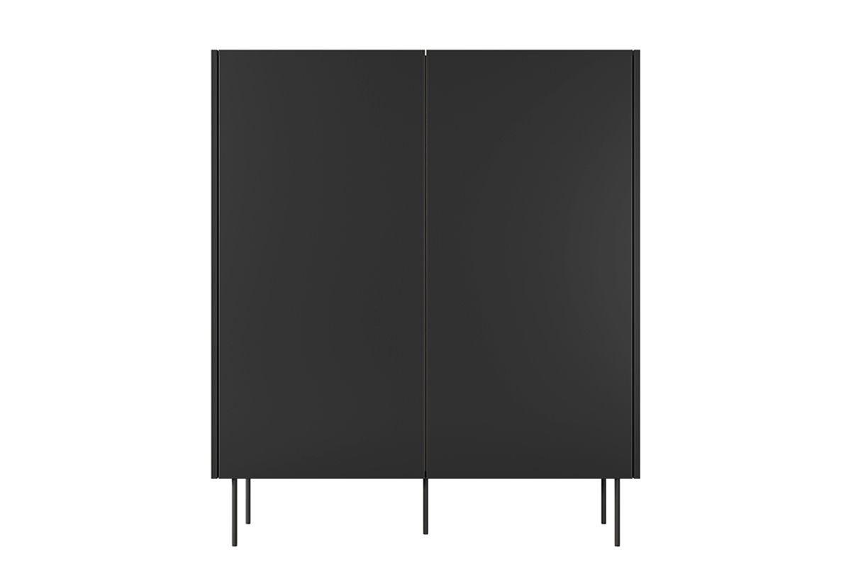 DESIN szekrény két ajtóval és két fiókkal 120 2D2SZ - matt fekete / nagano-tölgy DESIN szekrény két ajtóval és két fiókkal 120 2D2SZ - matt fekete / nagano-tölgy - elöl