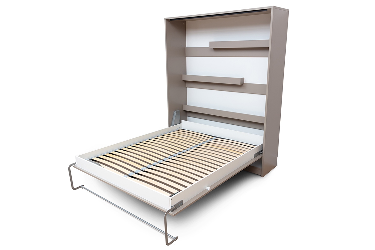 Sklápacia posteľ vertikálny Modern 160x200 - congo / kašmír solidny Sklápacia posteľ