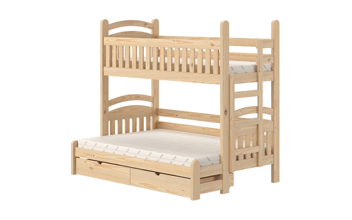 Amely Maxi emeletes ágy, jobb oldal - fenyőfa, 80x200/120x200 postel patrová  dzieciece 