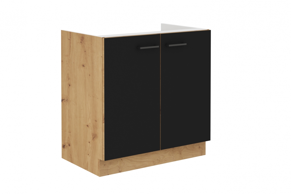 Kuchyně Emirel - Komplet 2,6 m - Komplet kuchyňského nábytku Emirel 80 ZL 2F BB - Skříňka dvoudveřová pod zlewozmywak
