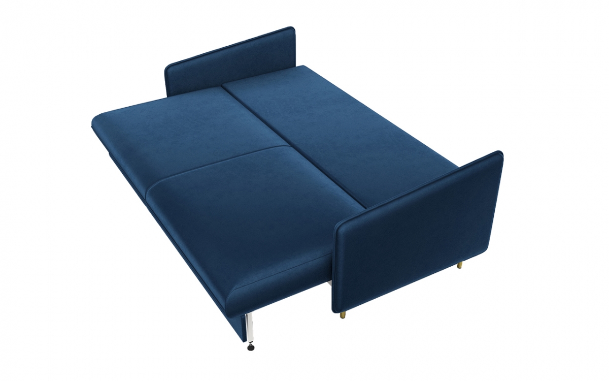 Canapea cu funcție de dormit Taila - Velutto 11, Picioare aurii Granátová Gauč pliabil do de dormit 