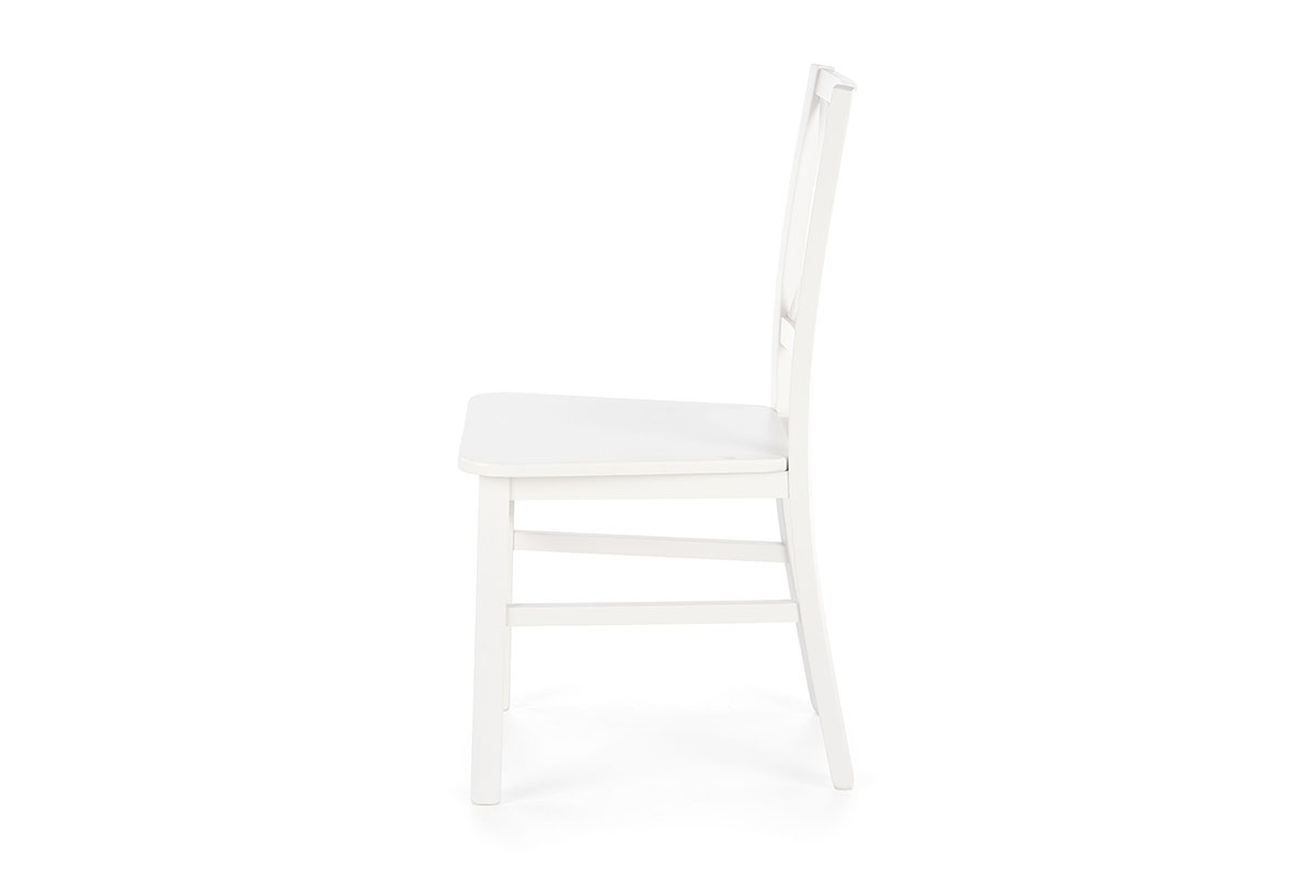dřevěna židle Tucara z twardym sedadlem - Bílý biale židle skandynawskie