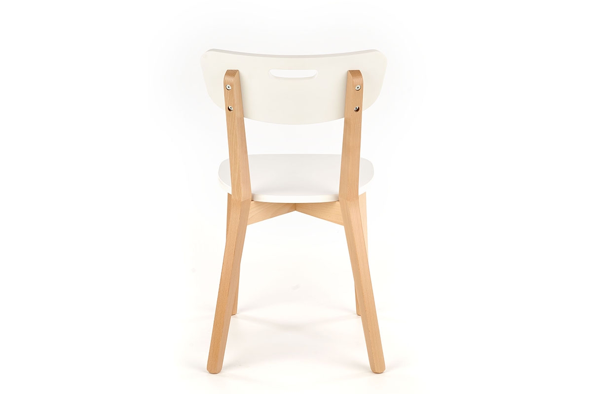 Intia fából készült szék - fehér / bükk lakkozott fából bukové Židle