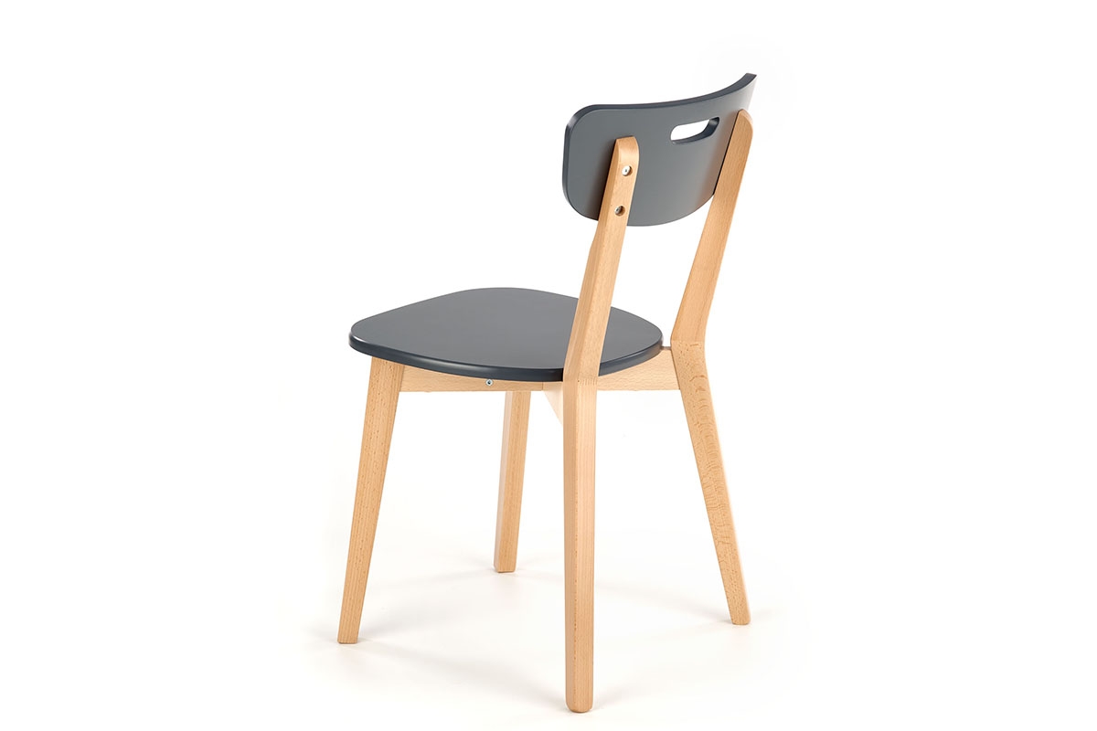 dřevěna židle Intia - grafit / buk lakovaný židle grafit