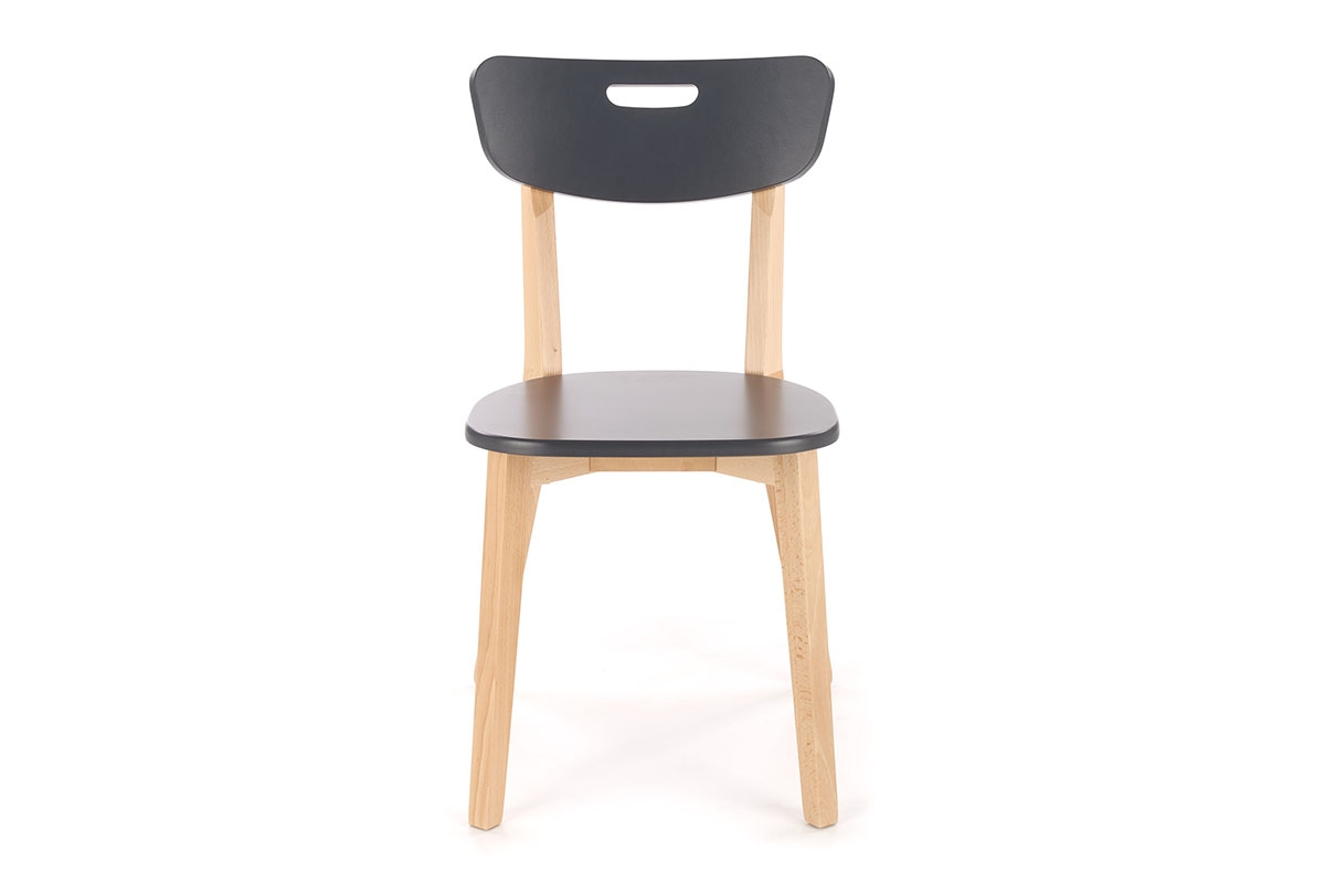 Scaun din lemn Intia - Černý / fag lakierowany Židle z czarnym scaun i oparciem
