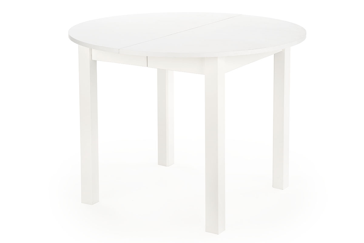 Rozkládací stůl Neryt kulatý 102-142 cm - bílá biały okrągły stół