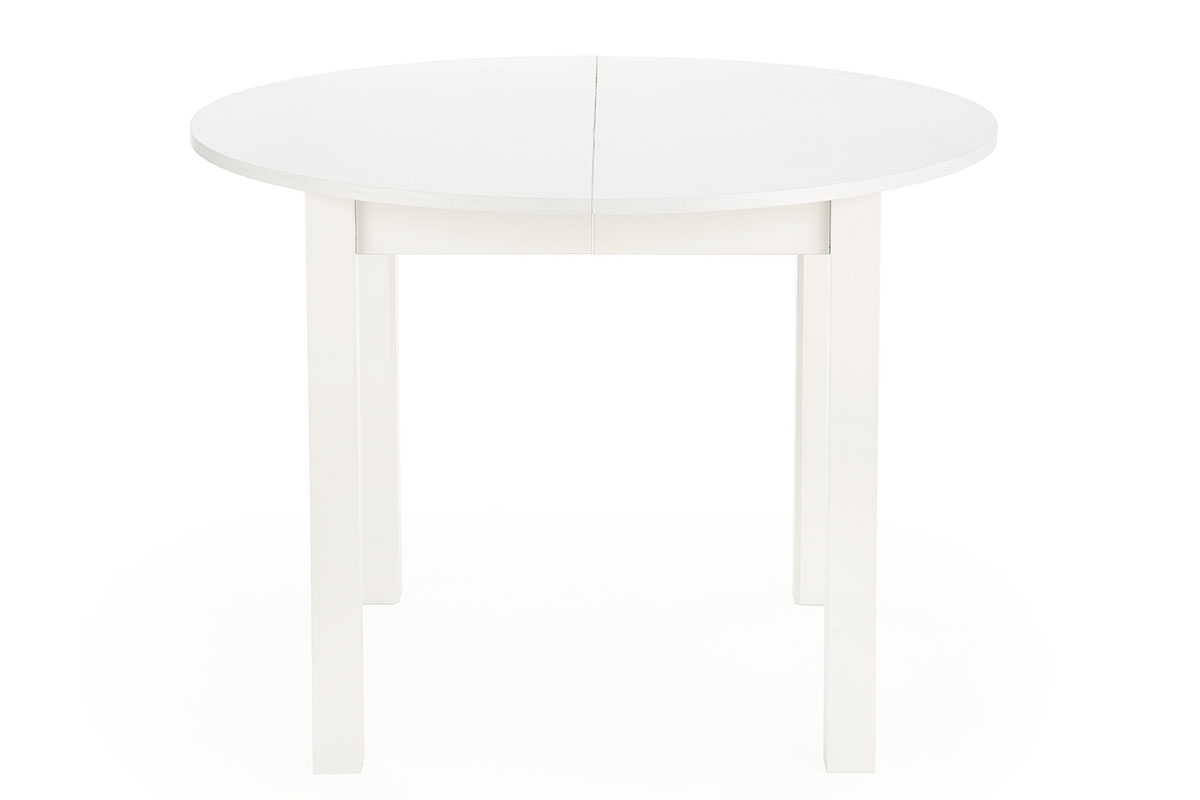 Rozkládací stůl Neryt kulatý 102-142 cm - bílá Bílý Stůl pro obývacího pokoje