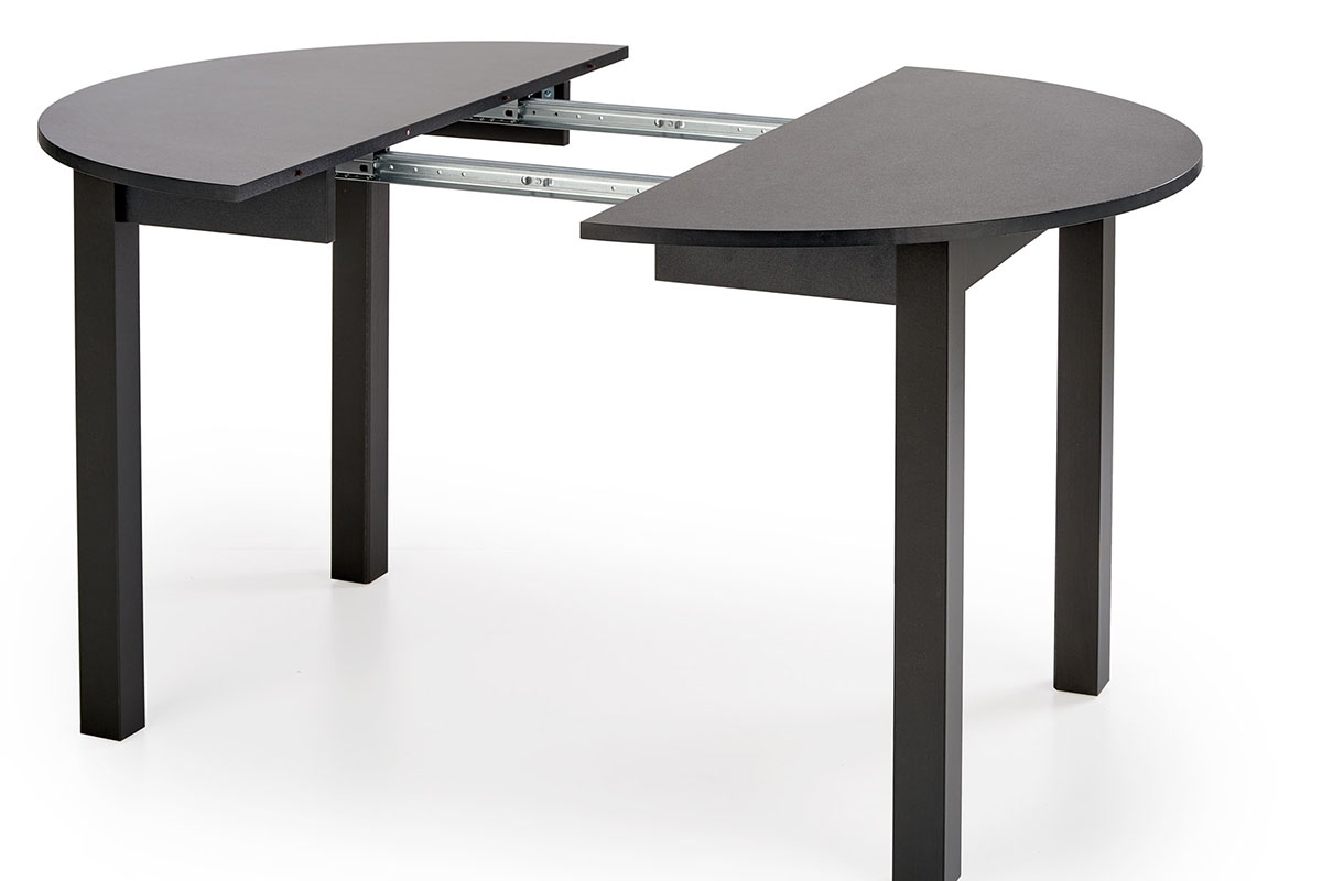 Rozkládací stůl Neryt kulatý 102-142 cm - černá Stůl rozkládaný