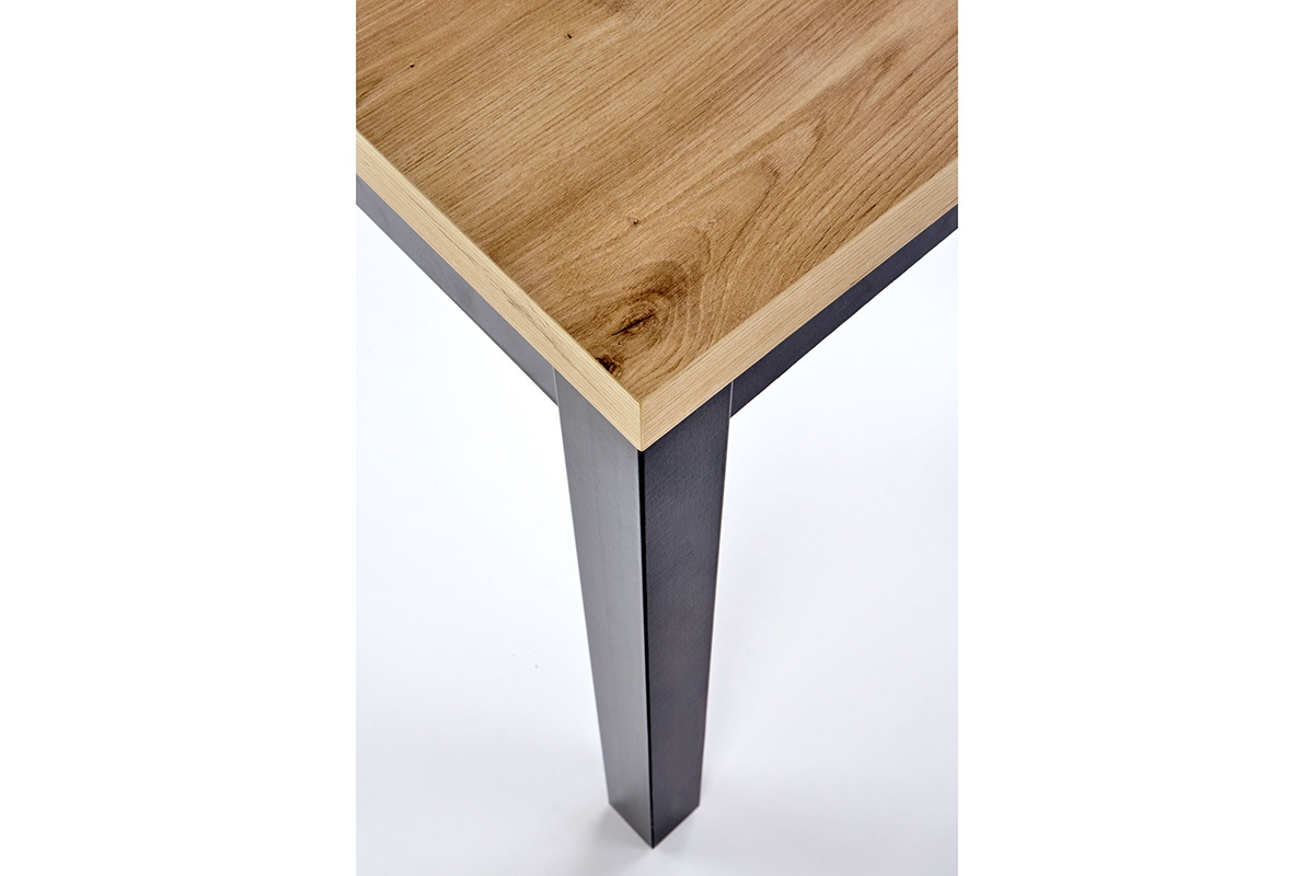 Stůl rozkládaný 160x80 Tanre - Dub artisan / Černý Stůl pro jídelny
