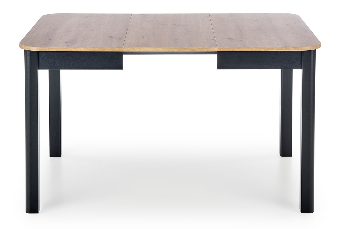 stůl összecsukható 90x90 Biatro - Dub artisan / Fekete stůl rozkladany na czarnych nogach