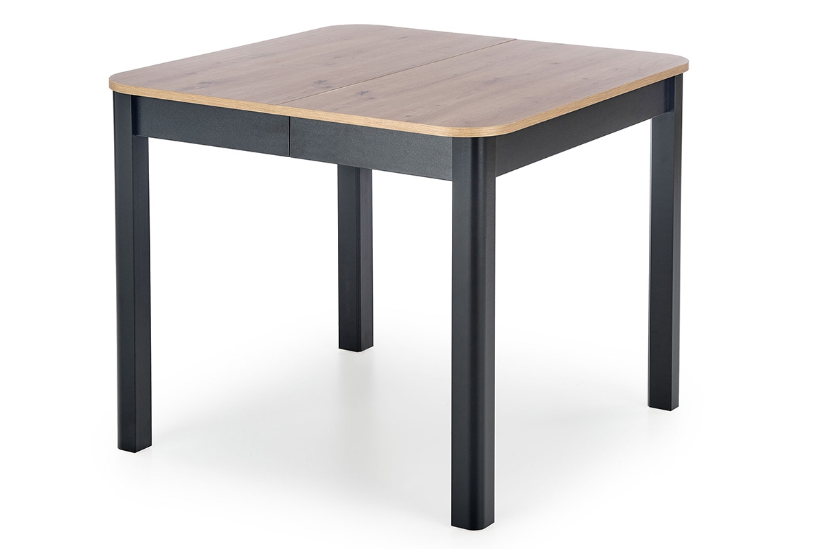 Rozkladací stôl 90x90 Biatro - Dub artisan / Čierny kwadratowy Stôl