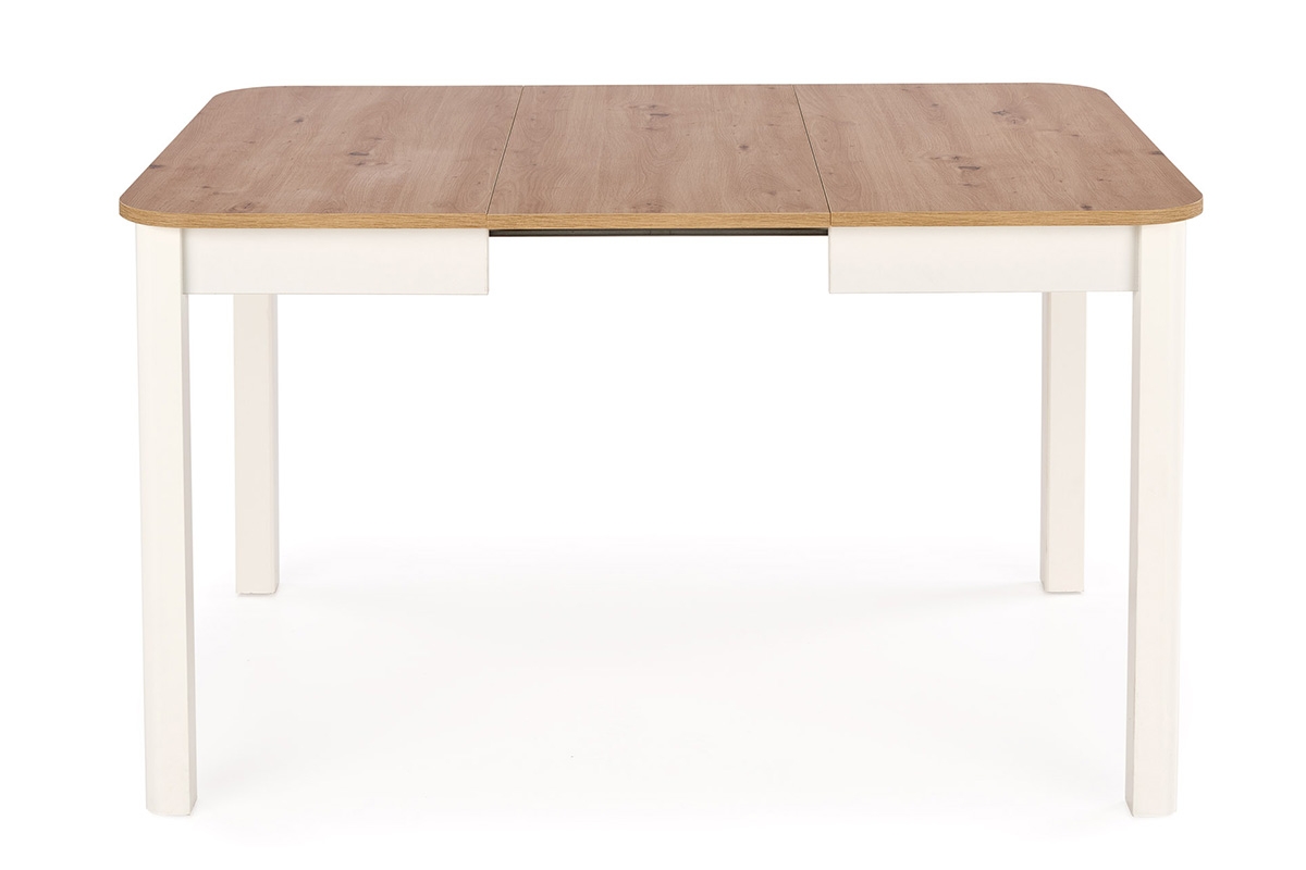 Rozkladací stôl 90x90 Biatro - Dub artisan / Biely Stôl na bialych nogach