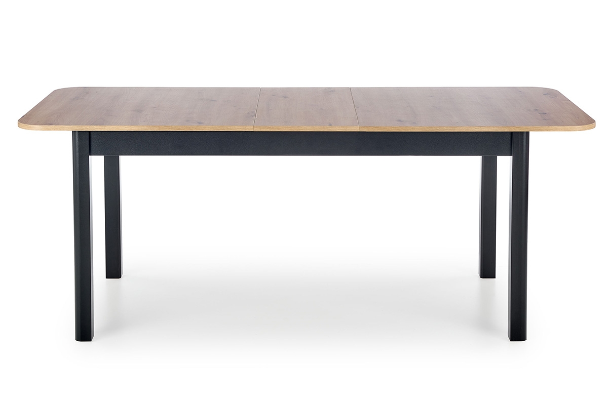 Stůl rozkládaný 160x80 Flugro - Dub artisan / Černý prostokatny Stůl na czarnych nogach