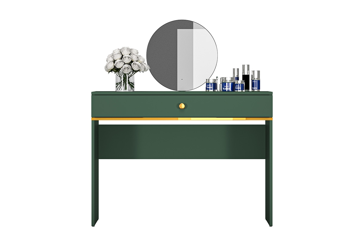 Forest 09 öltözőasztal - labrador Toaletní stolek z szuflada i zlotymi detalami