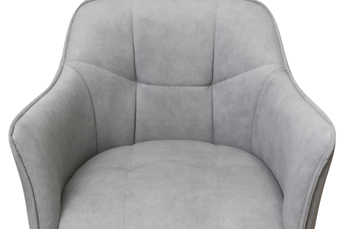 židle čalouněné z podlokietnikami Rozalio - šedý Cloud 83 / černé Nohy židle pro jídelny